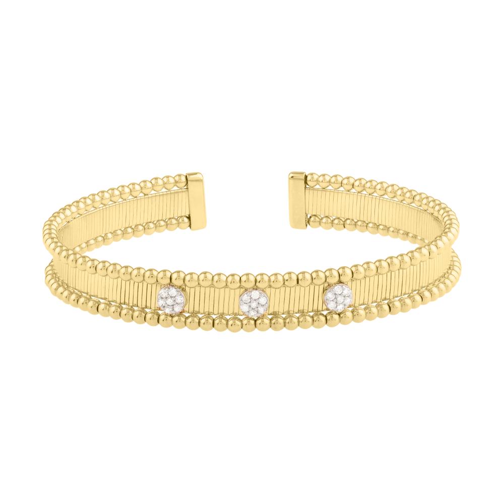 14K Pallina Diamond Bangle