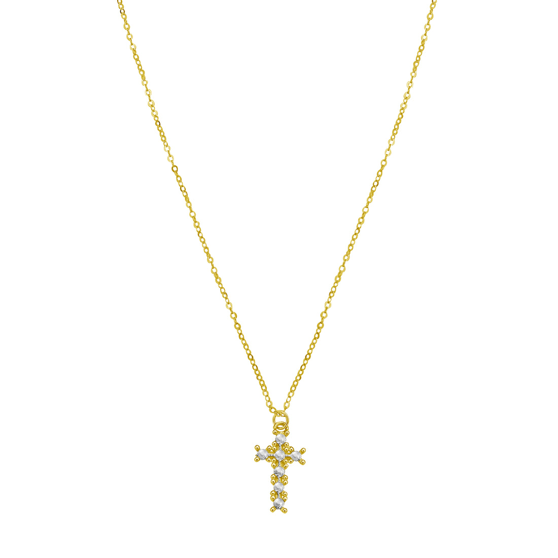 14K DiamonOro Cross Necklace