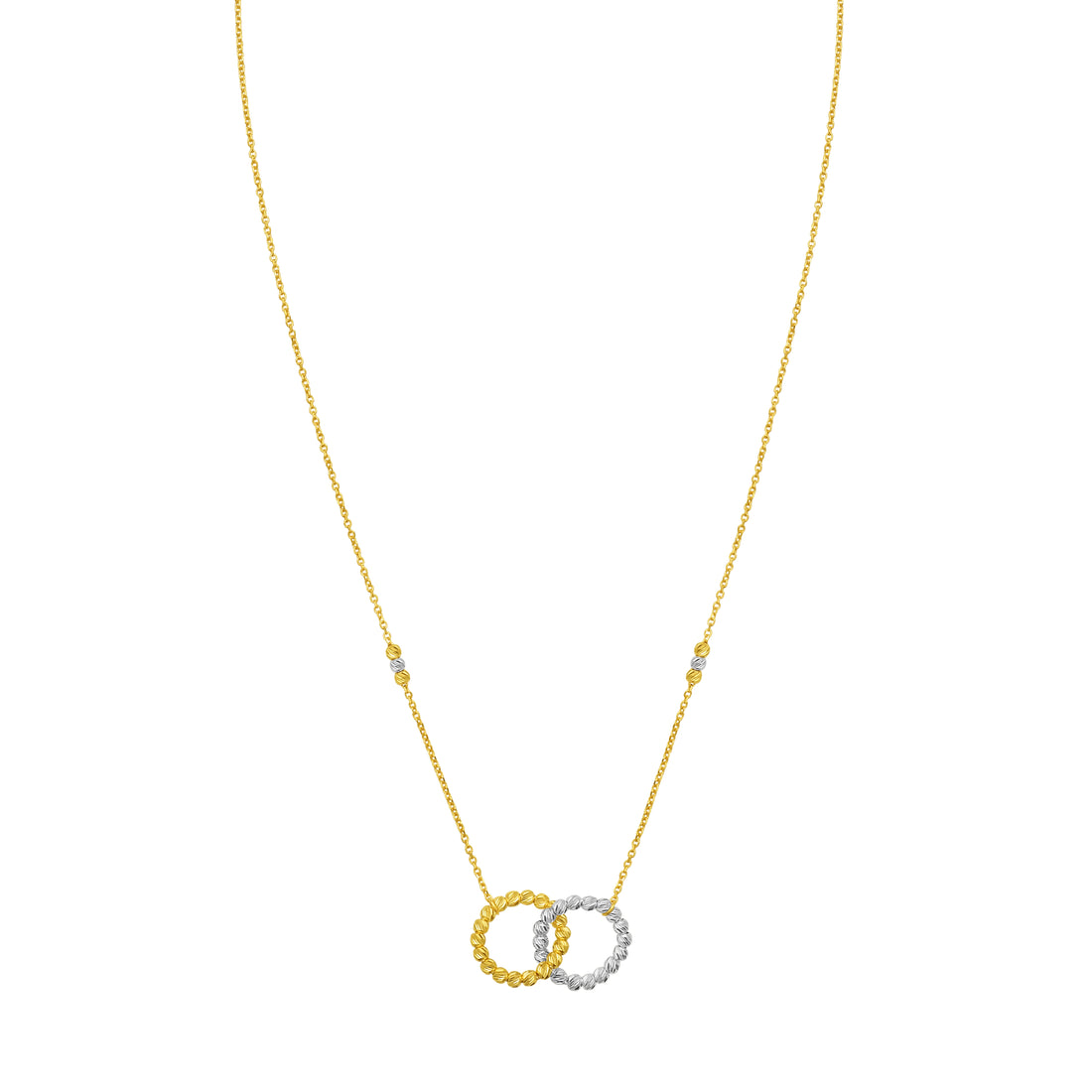 14K TT Interlocking Necklace