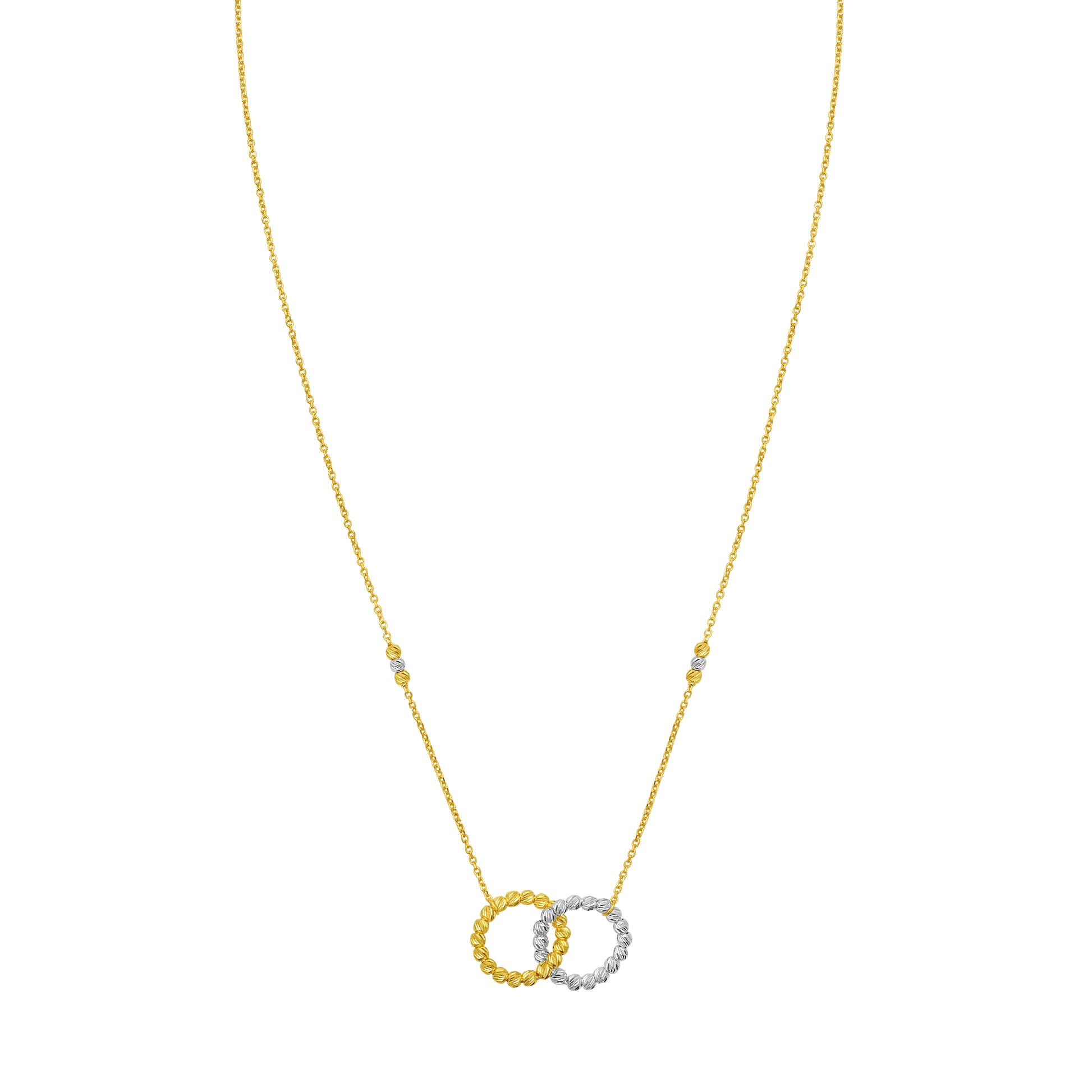 14K TT Interlocking Necklace