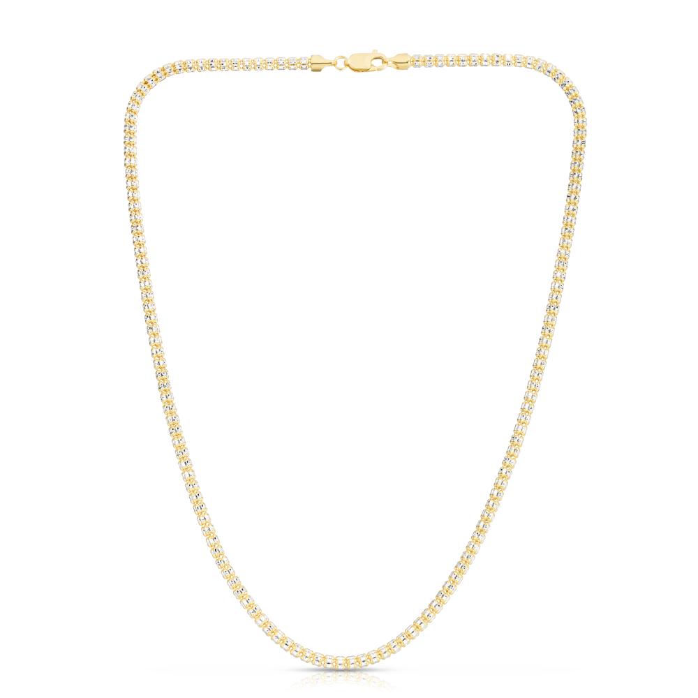 14K 3.14mm Fancy Ice Chain