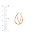 Polished and Satin Twisted Hoop Earrings