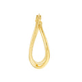 Polished and Satin Twisted Hoop Earrings