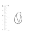 Polished and Satin Twisted Hoop Earrings