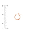 2mm x 15mm Polished Hoop Earrings