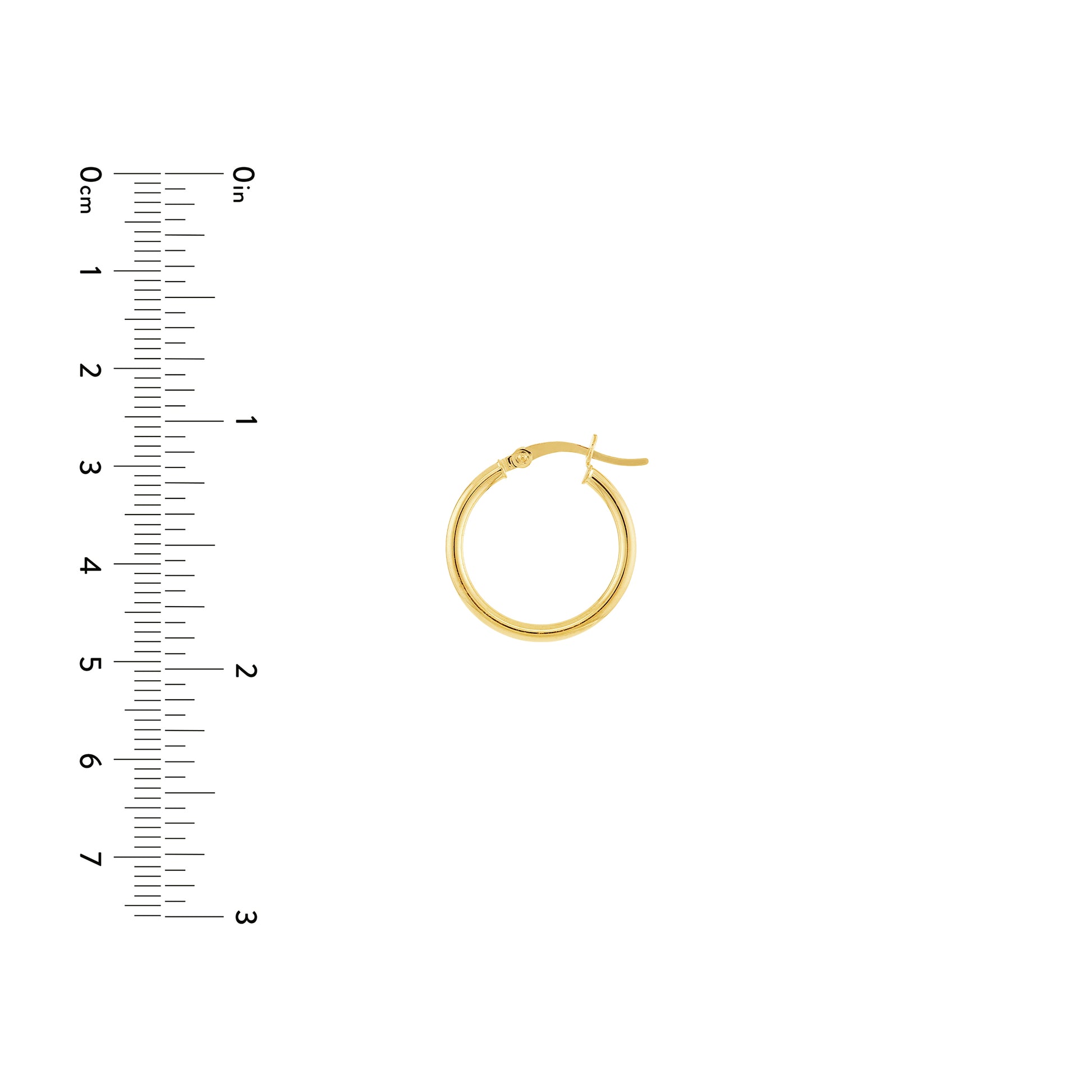 2mm x 20mm Polished Hoop Earrings