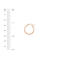 2mm x 20mm Polished Hoop Earrings