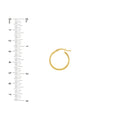 2mm x 20mm Polished Hoop Earrings