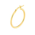 2mm x 25mm Polished Hoop Earrings