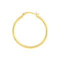2mm x 30mm Polished Hoop Earrings