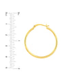 2mm x 30mm Polished Hoop Earrings