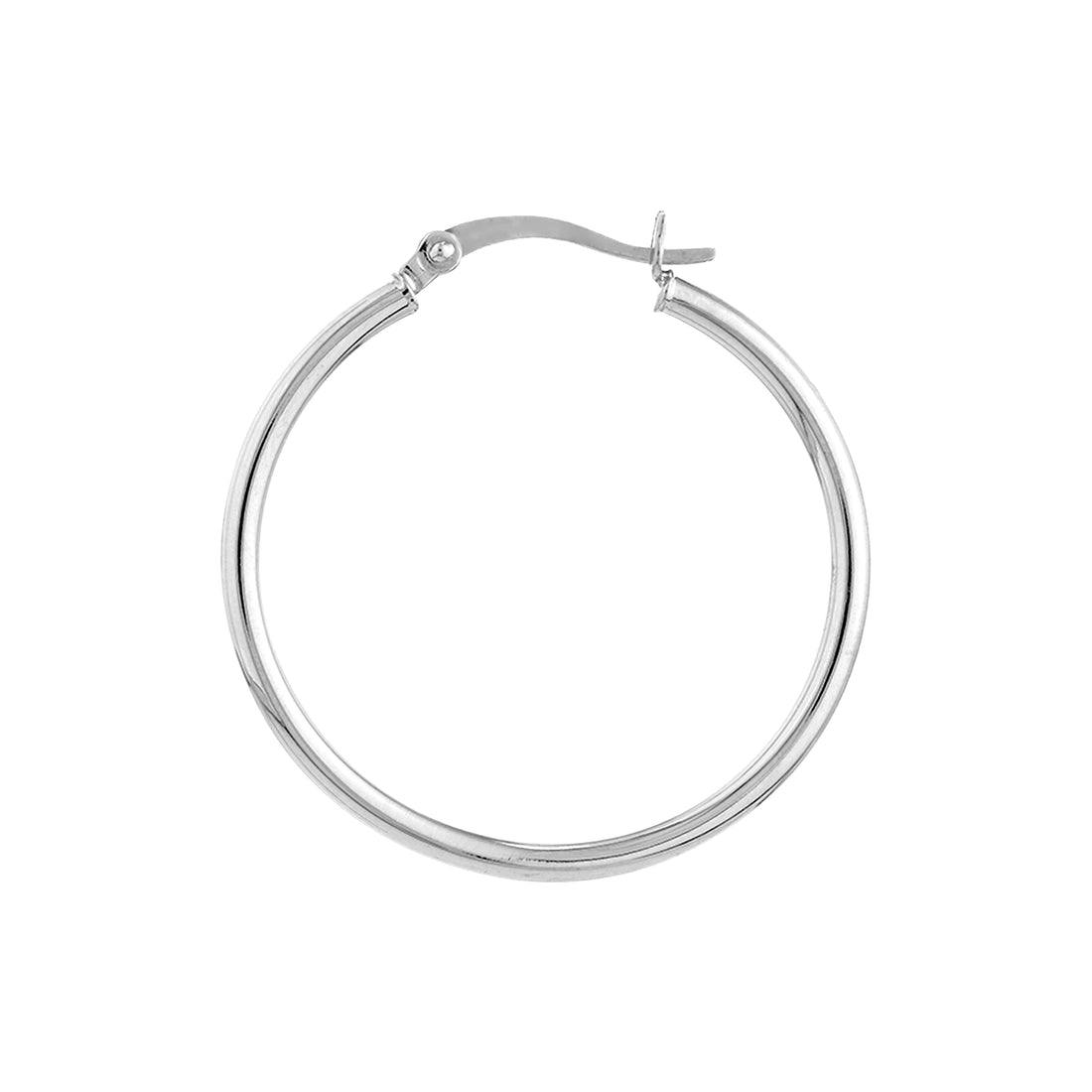 2mm x 30mm Polished Hoop Earrings