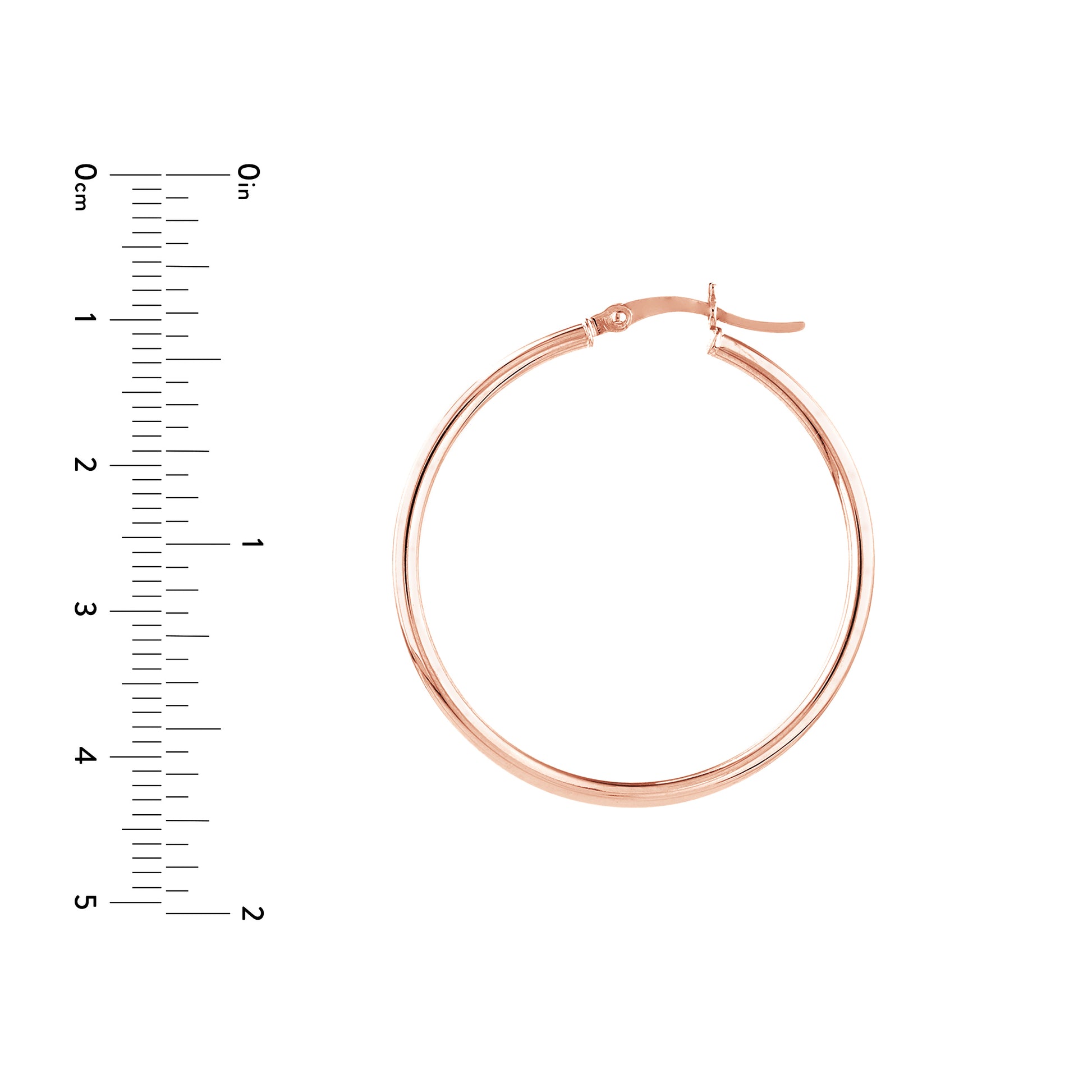 2mm x 35mm Polished Hoop Earrings