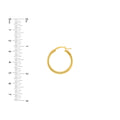 3mm x 25mm Polished Hoop Earrings