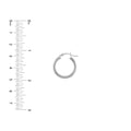 3mm x 20mm Polished Hoop Earrings
