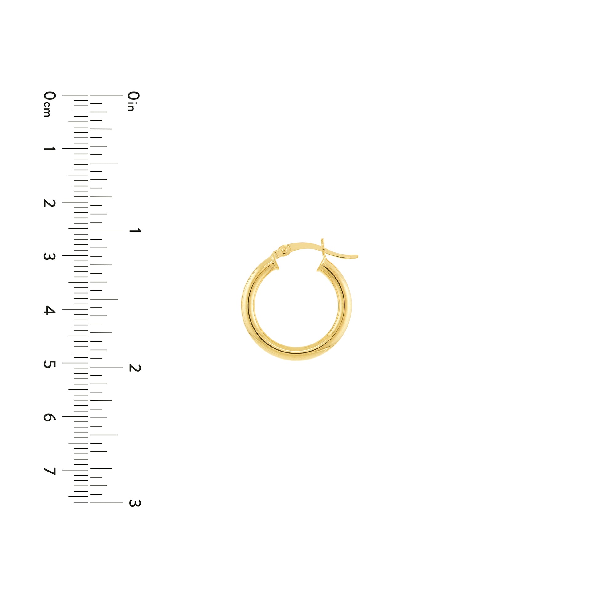 3mm x 20mm Polished Hoop Earrings