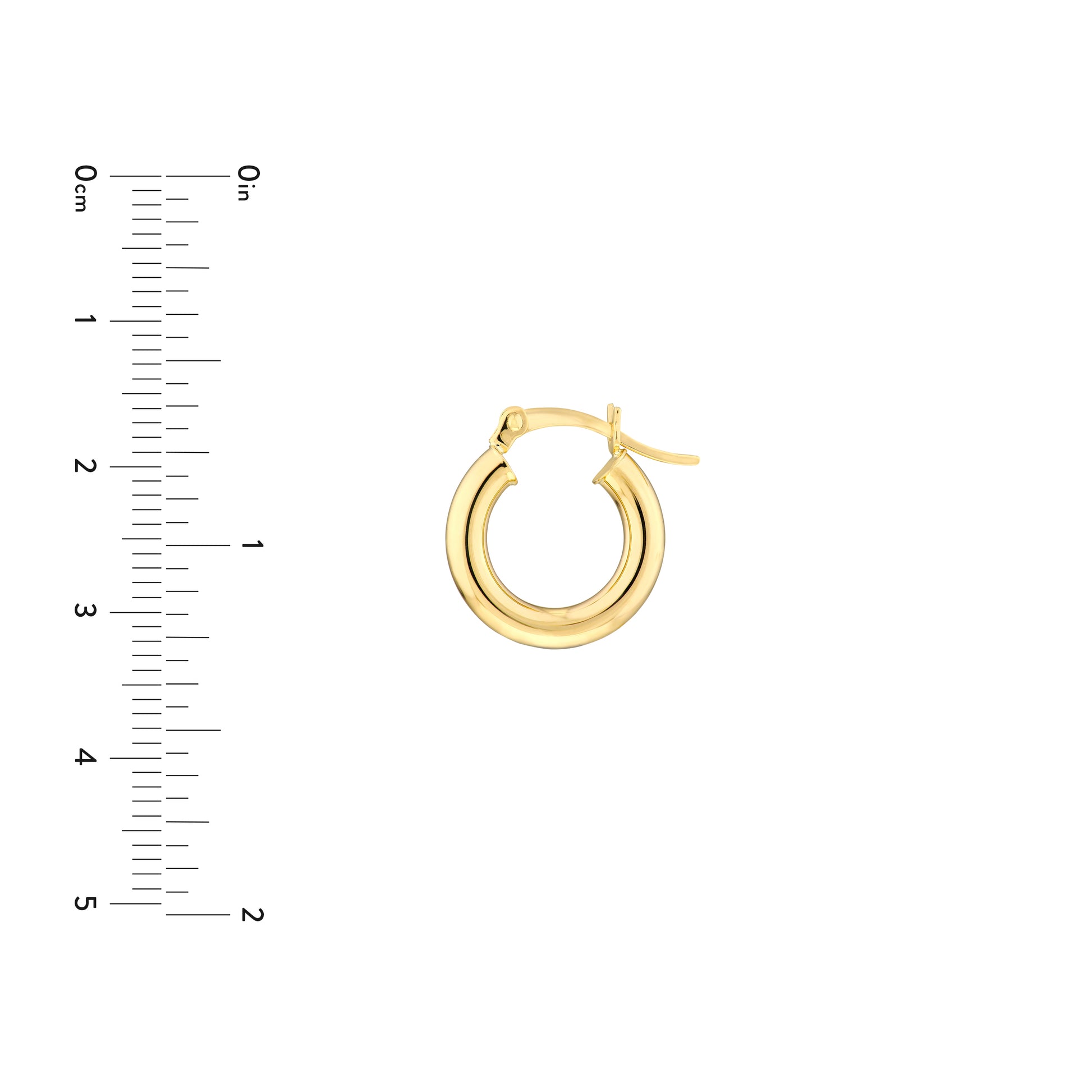 3mm x 15mm Polished Hoop Earrings