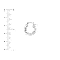 3mm x 15mm Polished Hoop Earrings
