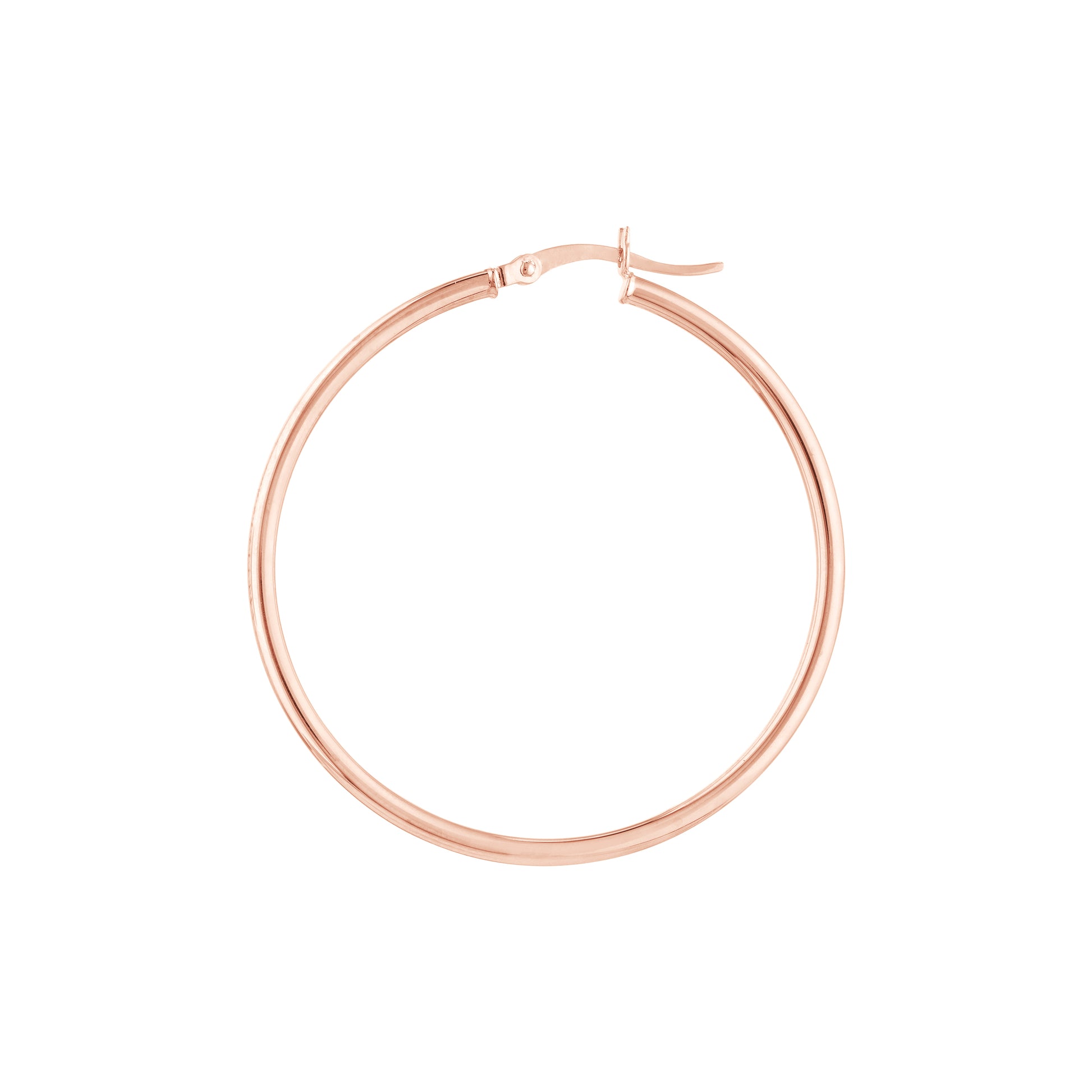 2mm x 40mm Polished Hoop Earrings
