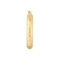 3mm x 20mm Diamond-Cut Hoop Earrings