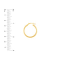 25mm x 4mm Diamond-Cut Hoop Earrings