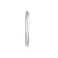 3mm x 30mm Diamond-Cut Hoop Earrings