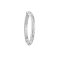 3mm x 30mm Diamond-Cut Hoop Earrings