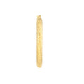 3mm x 30mm Diamond-Cut Hoop Earrings