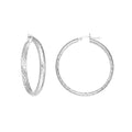 40mm x 4mm Diamond-Cut Hoop Earrings