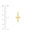 3D Fleur Detailed Cross Pendant