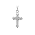 3D Fleur Detailed Cross Pendant