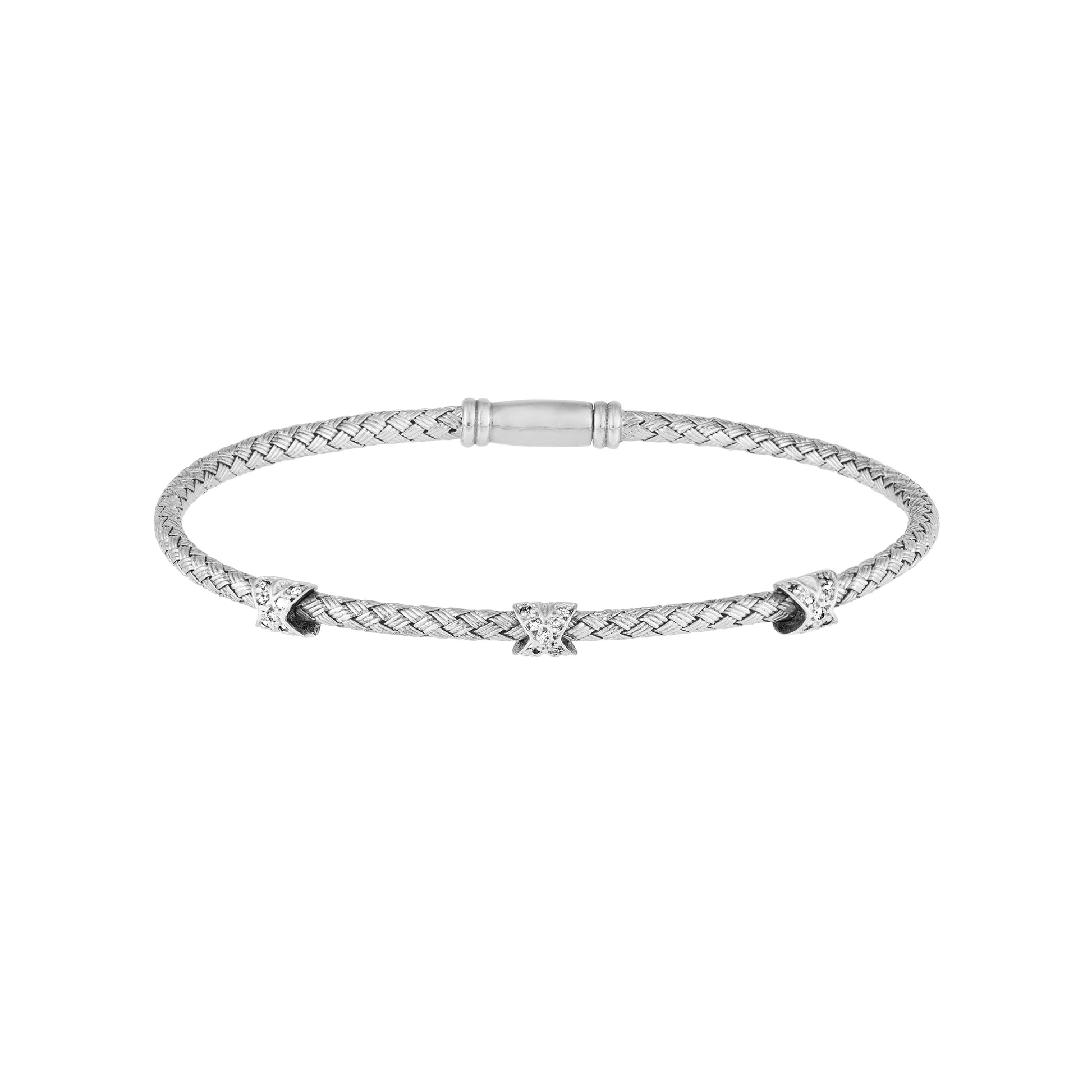 Cross-Cross Diamond Mesh Bangle