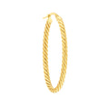 Oval Rope Twist Hoop Earrings