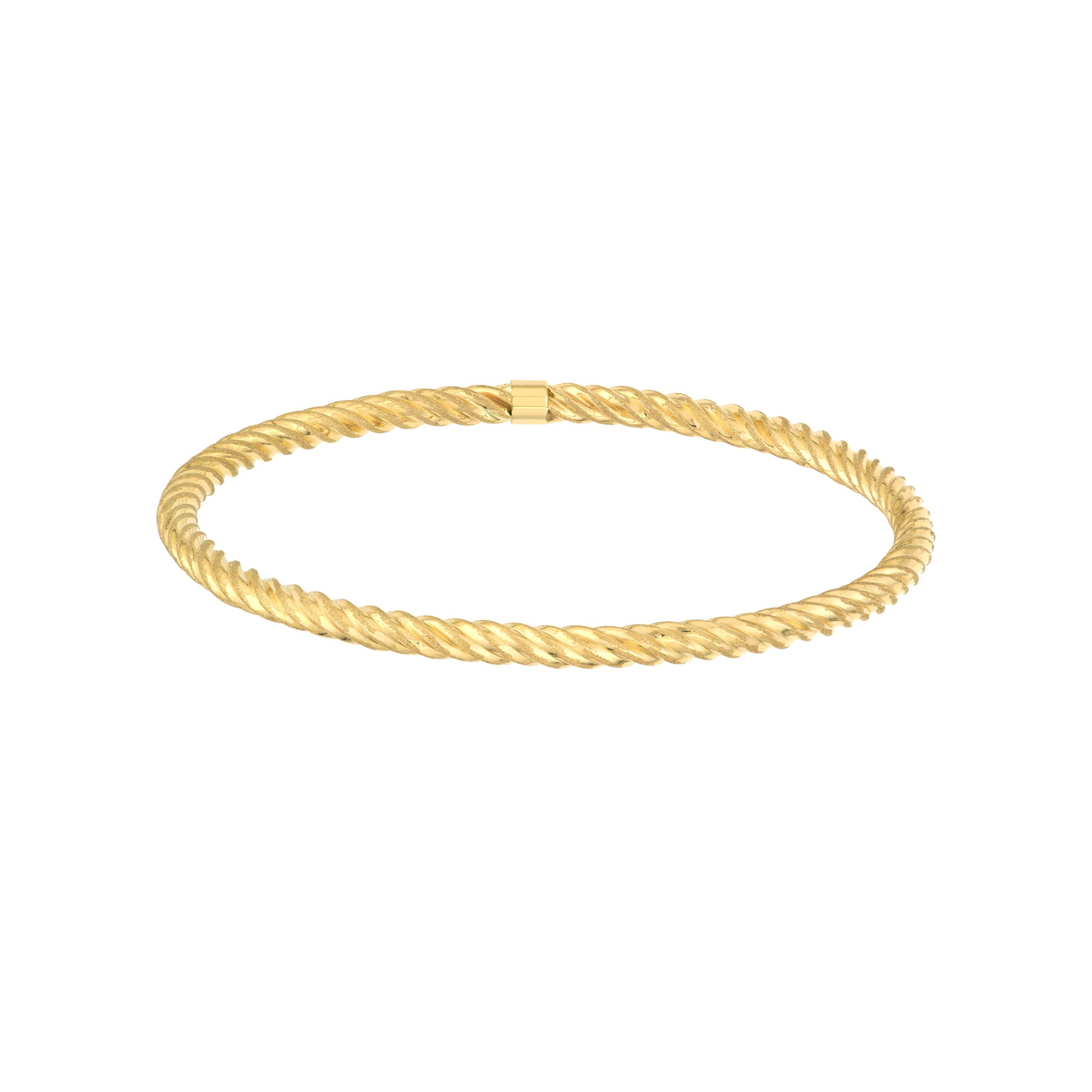 Slip-On Twisted Rope Tube Bangle