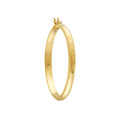3x35 Half Round D/C Florentine Hoop Earrings