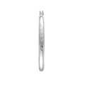 3x35 Half Round D/C Florentine Hoop Earrings
