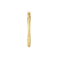 2mm x 25mm Diamond-Cut Hoop Earrings