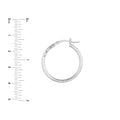 2mm x 25mm Diamond-Cut Hoop Earrings