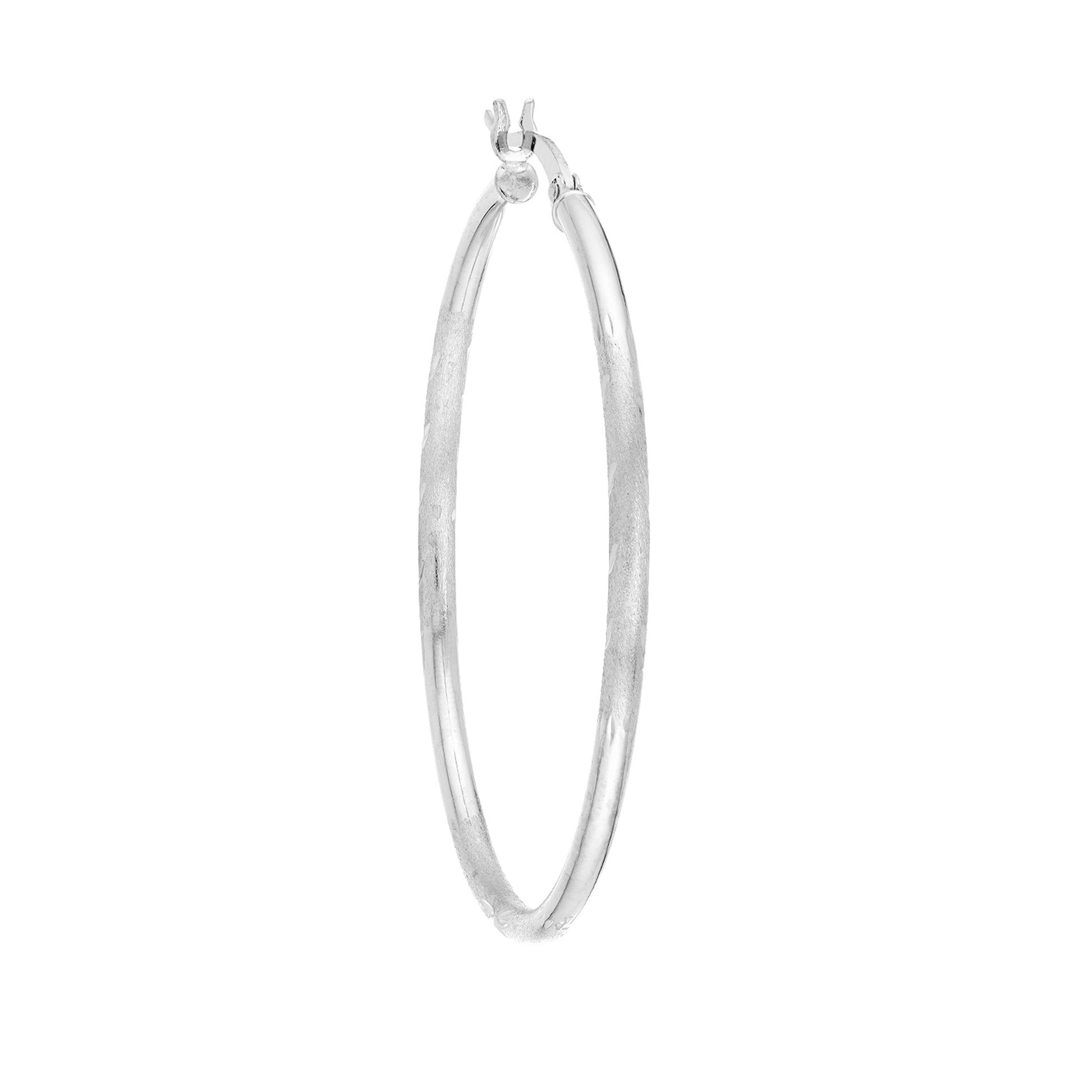 2 X 40mm DC Florentine Hoop Earrings