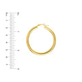 40mm x 4mm Polished Hoop Earrings