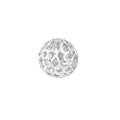8mm Hollow Laser Ball Stud Earrings