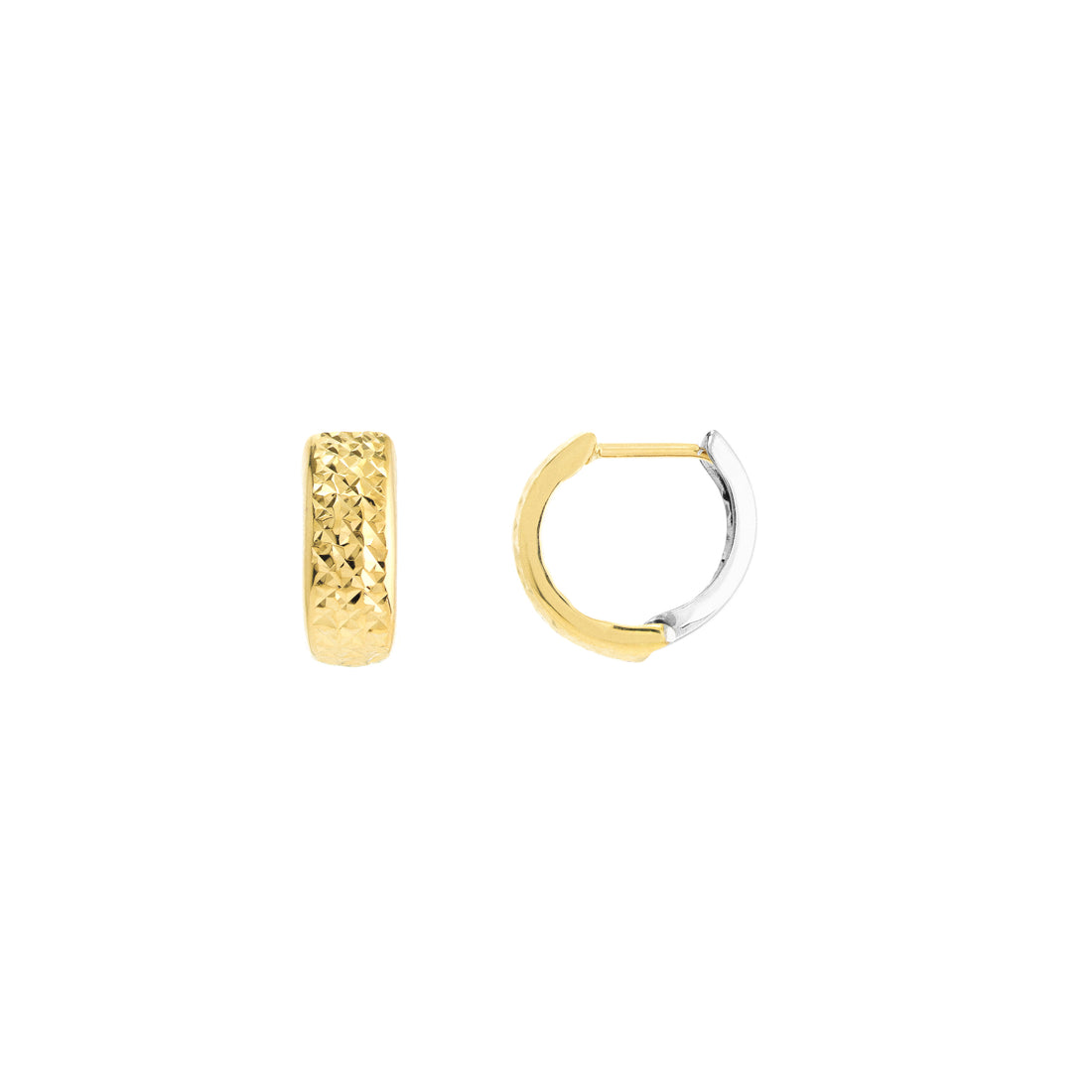 Two-Tone Reversible Hoop Earrings