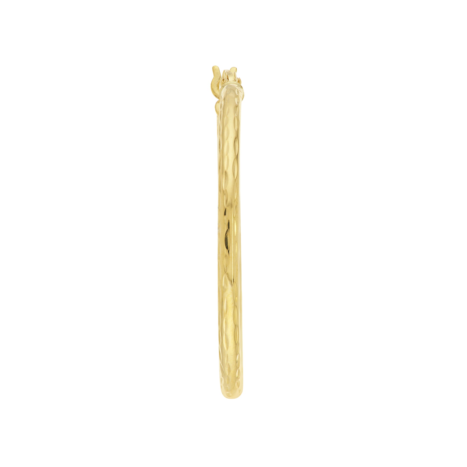 2mm x 30mm Diamond-Cut Hoop Earrings