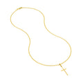Polished Cross Pendant with Rounded Edges