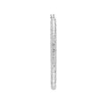 3mm x 42mm Diamond-Cut Oval Hoop Earrings
