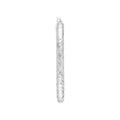 4mm x 42mm Diamond-Cut Oval Hoop Earrings