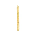 4mm x 42mm Diamond-Cut Oval Hoop Earrings