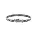 Plated Sterling Silver Triple CZ Row Bracelet