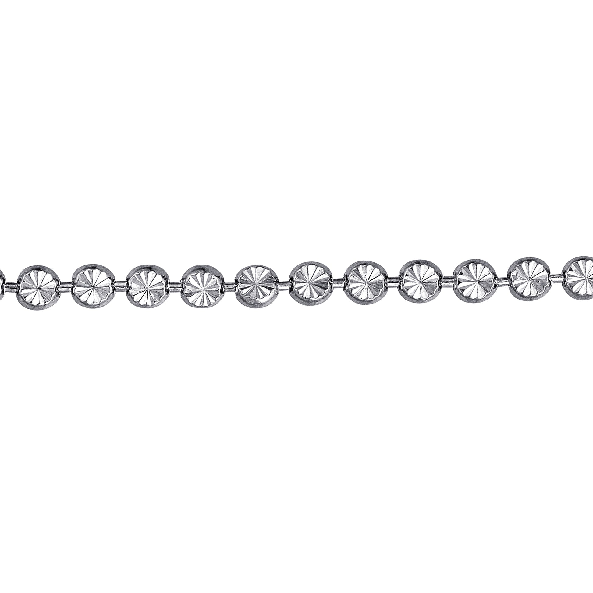 SS 3.5mm D/C Bead Adjustable Bracelet