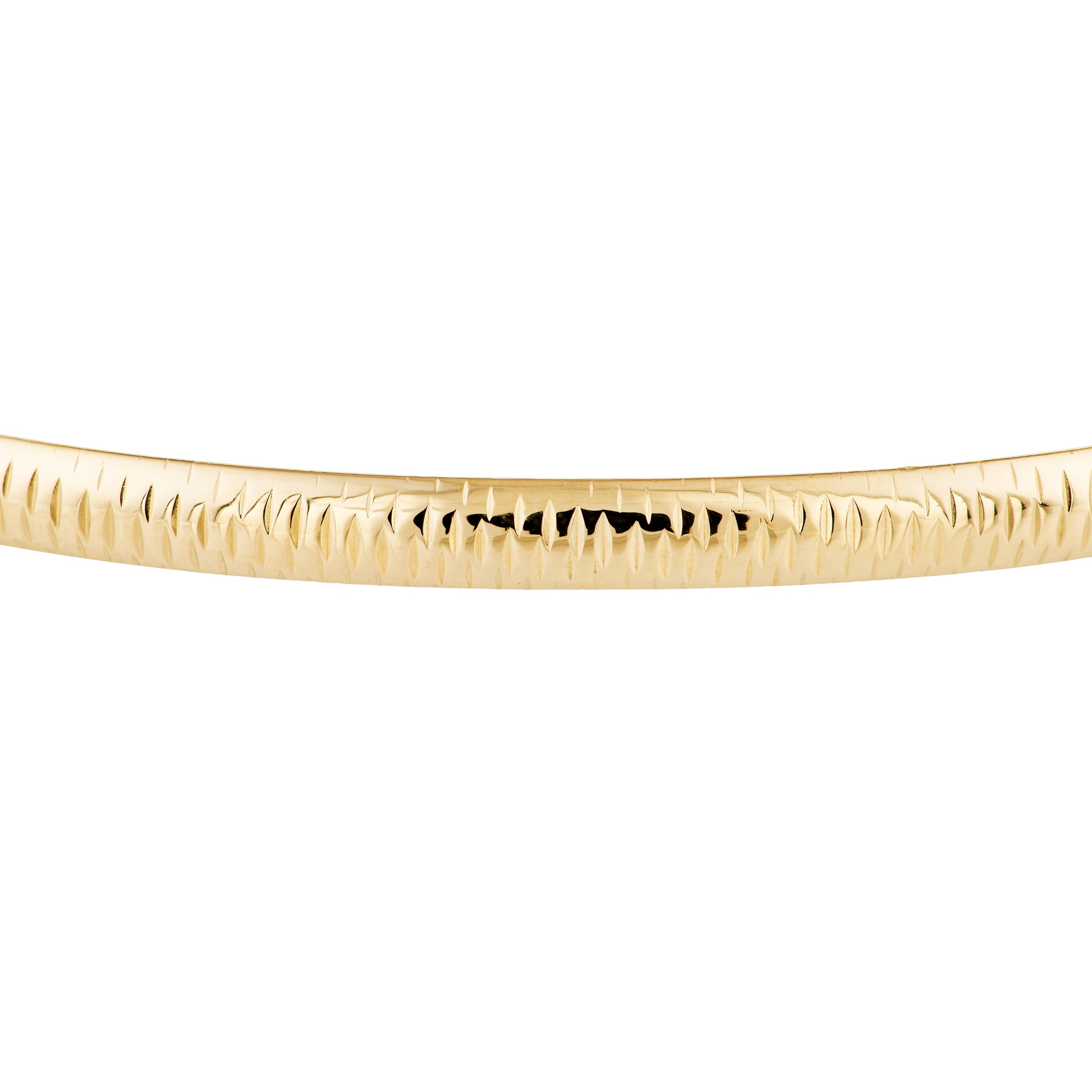 Diamond-Cut Tube Hinged Bangle